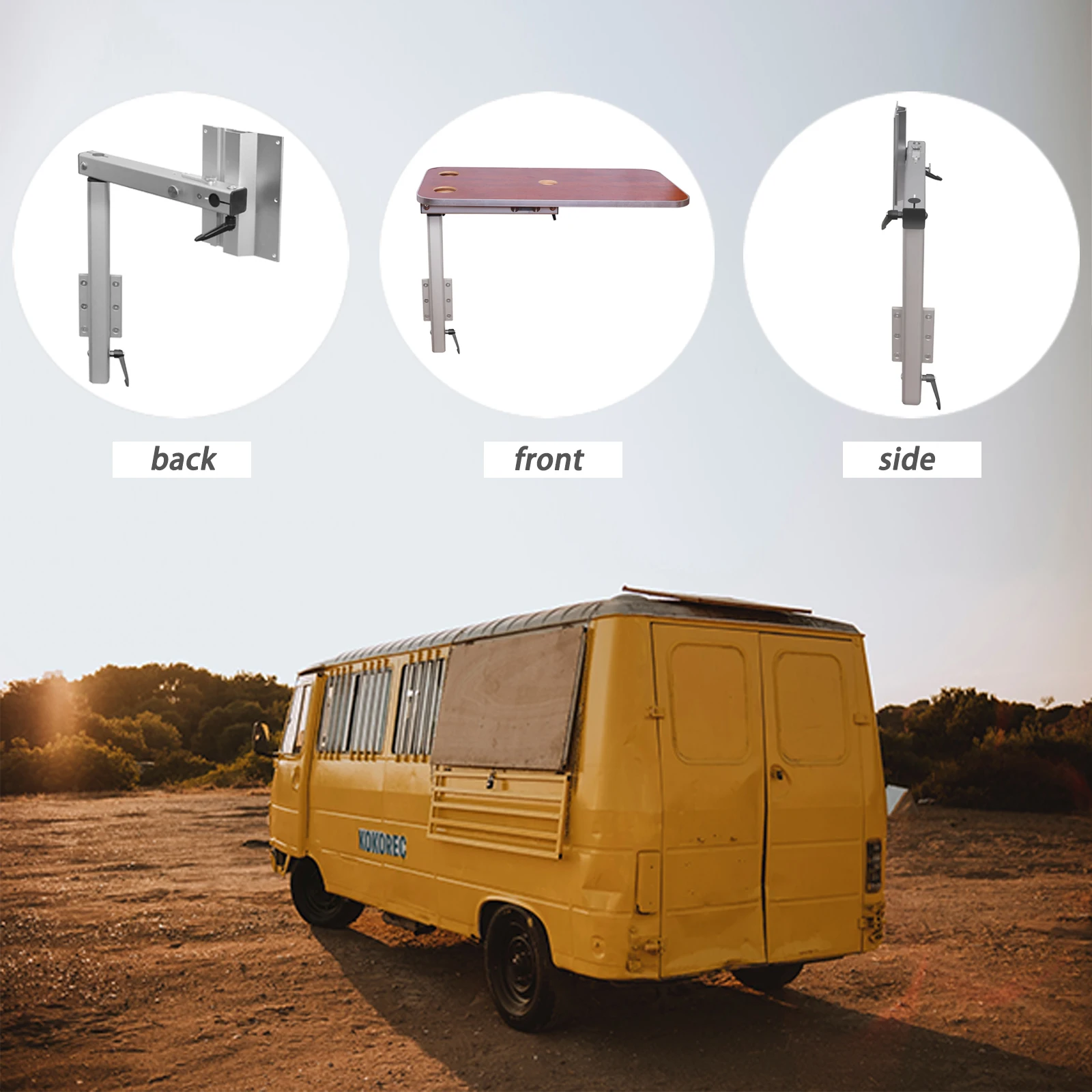 2025 latest upgrade RV table legs with 90 degree folding table top, rotatable and removable aluminum alloy RV table legs stand