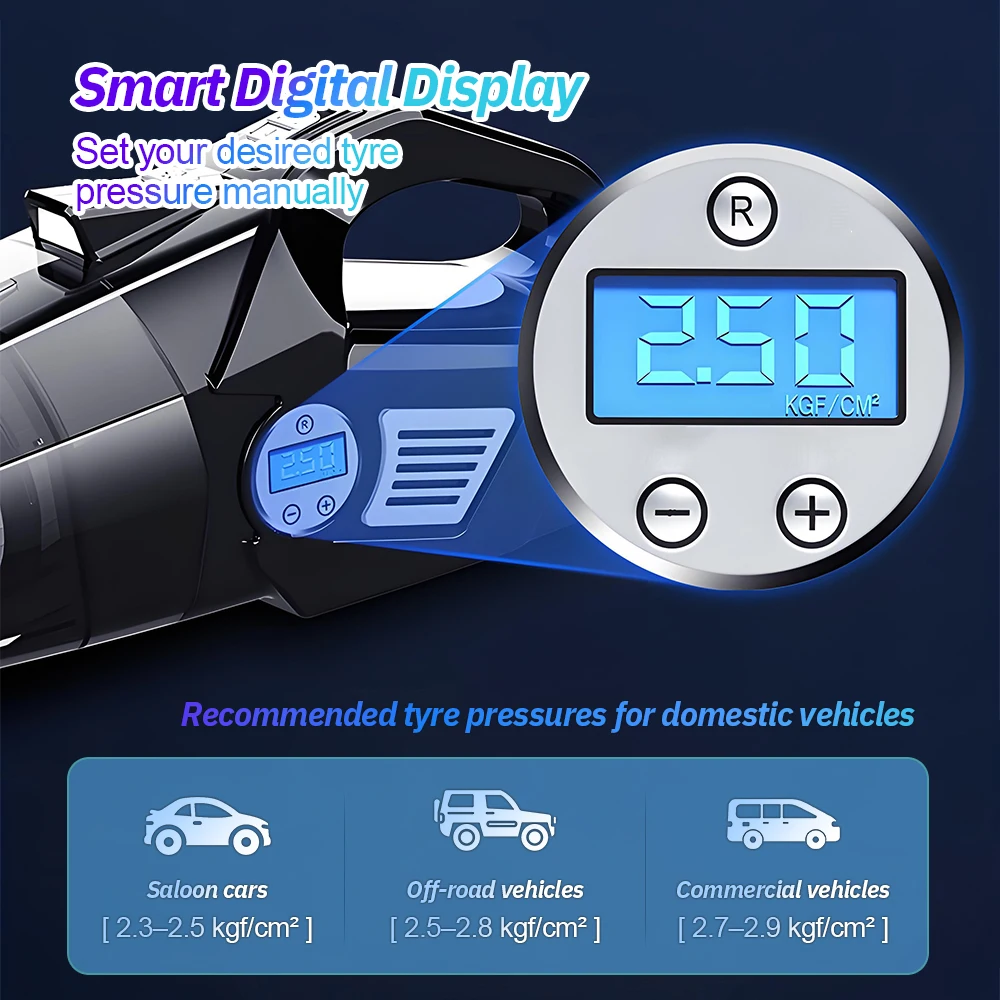 Aspiradora inalámbrica 4 en 1  - Tyre Pressure Gauge reseña y precio