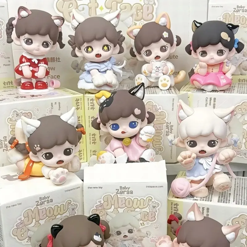 

Новый детский Z Barcely Meow Eat Face Мини-серия Слепая коробка ПВХ Новинка Мультфильм Настольный орнамент Декор Игрушка в подарок для мальчика и девочки