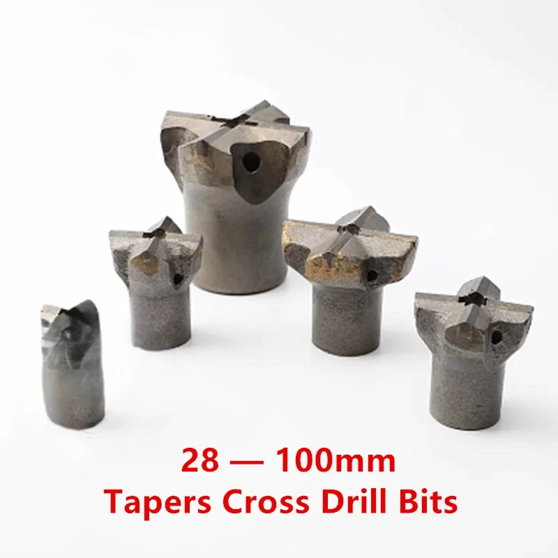 Carbide Cross Drill Bit, Cone Shank Rock Drilling Bit, Mine Tunnel Stone Mining