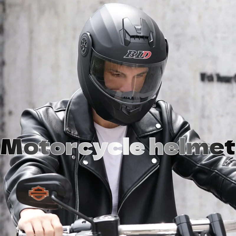 

Мотоциклетный шлем. Подходит для использования на все сезоны, удобный и дышащий, с дизайном с двойными линзами. Идеально подходит для катания.