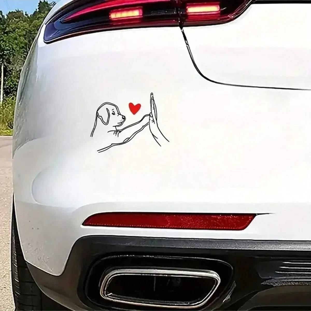 Boxing Dog Car Sticker Clear PVC Vinyl Decal Waterproof Funny Dog Lover Self Adhesive Window Bumper Exterior Auto Accessories