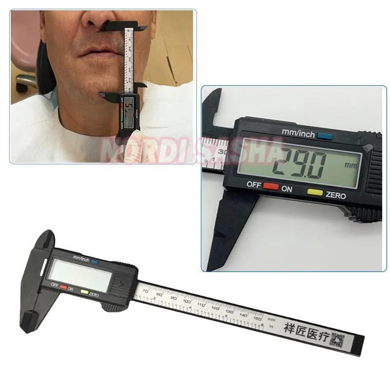 Facial occlusion Dental Full Denture Interdental Occlusal Distance Measuring Ruler Oral Digital Vertical Jaw Vernier Caliper