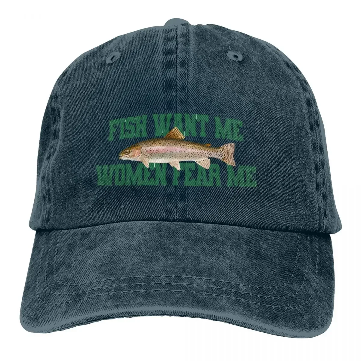 Pure Color Dad Hats Fish Want Me Women Fear Me Meme Classic Women's Hat Sun Visor Baseball Caps Peaked Cap