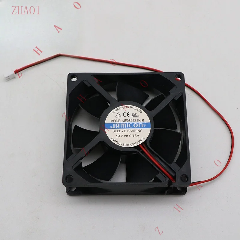 Z   1PCS for NEW Jamicon JF0825S2H-R 80*80*25mm Inverter Silent Fan DC 24V 0.15A 2wire