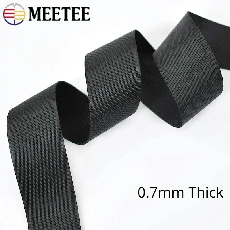 5Meters 10-100mm Black Nylon Webbing Tape for Bag Strap Backpack Pet Collar Belt Ribbon Band DIY Bias Binding Sewing Accessories