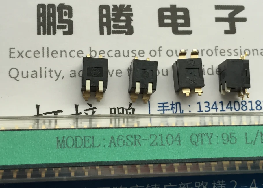 1PCS Original  A6SR-2104 DIP switch 2-bit 2P side piano key coded patch 2.54mm