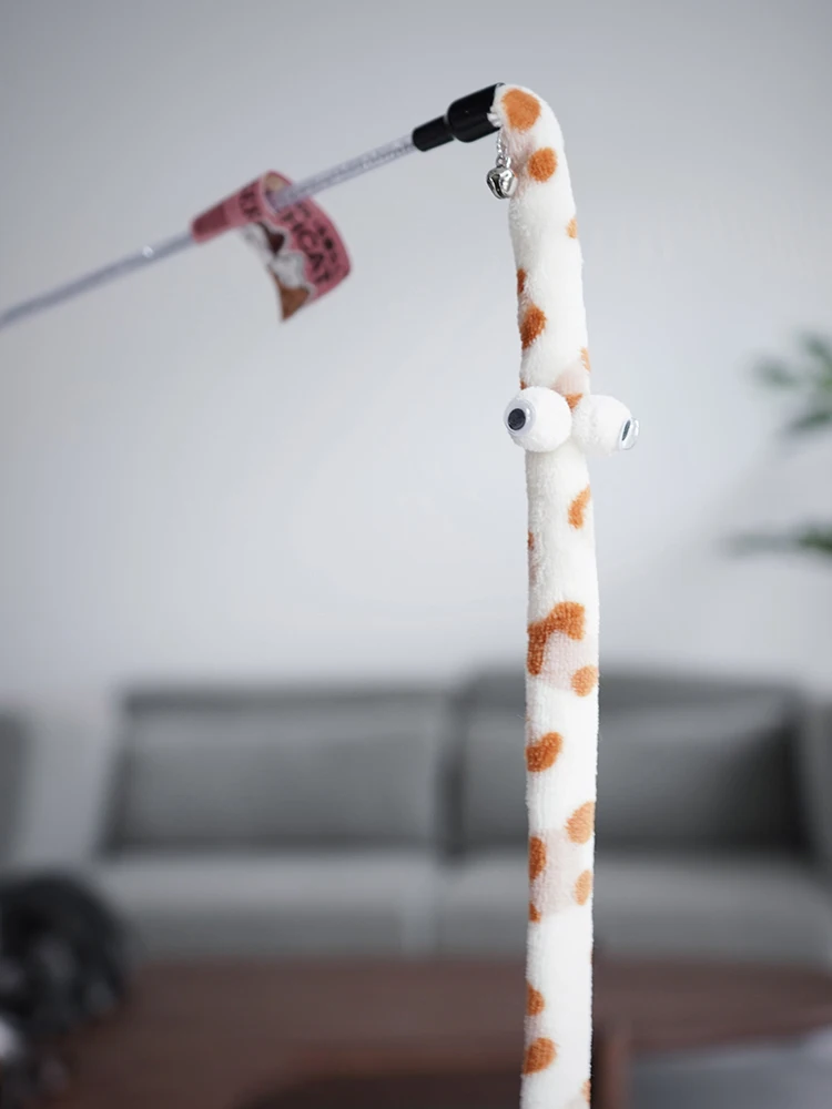 Katze Spielzeug Feder Katze Teaser Zauberstab Katze Interaktives Spielzeug Lustige Raupe Bunte Stange Teaser Zauberstab Haustier Katze Liefert Katze Zubehör – Detail 5