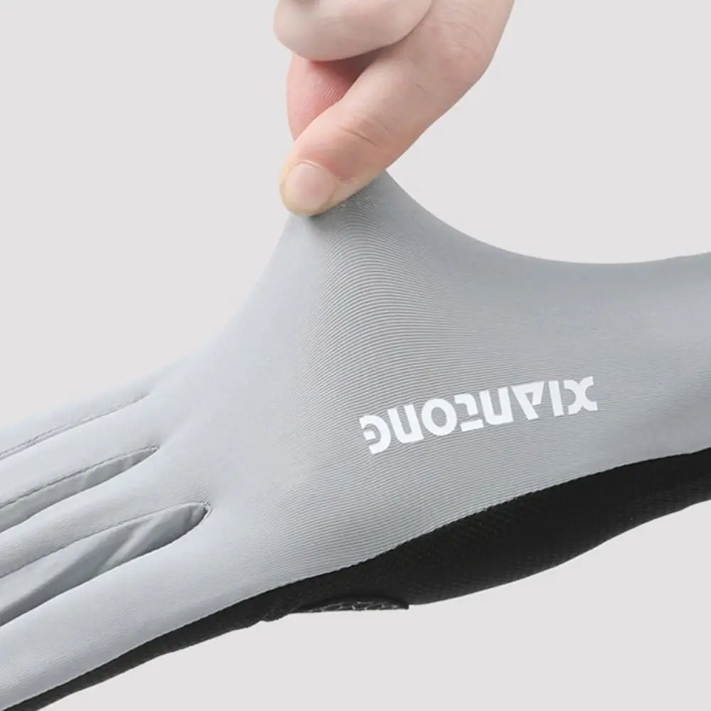 

1 пара тонких солнцезащитных перчаток из ледяного шелка, эластичные открытые перчатки из ледяного шелка с сенсорным экраном, удобные дышащие перчатки