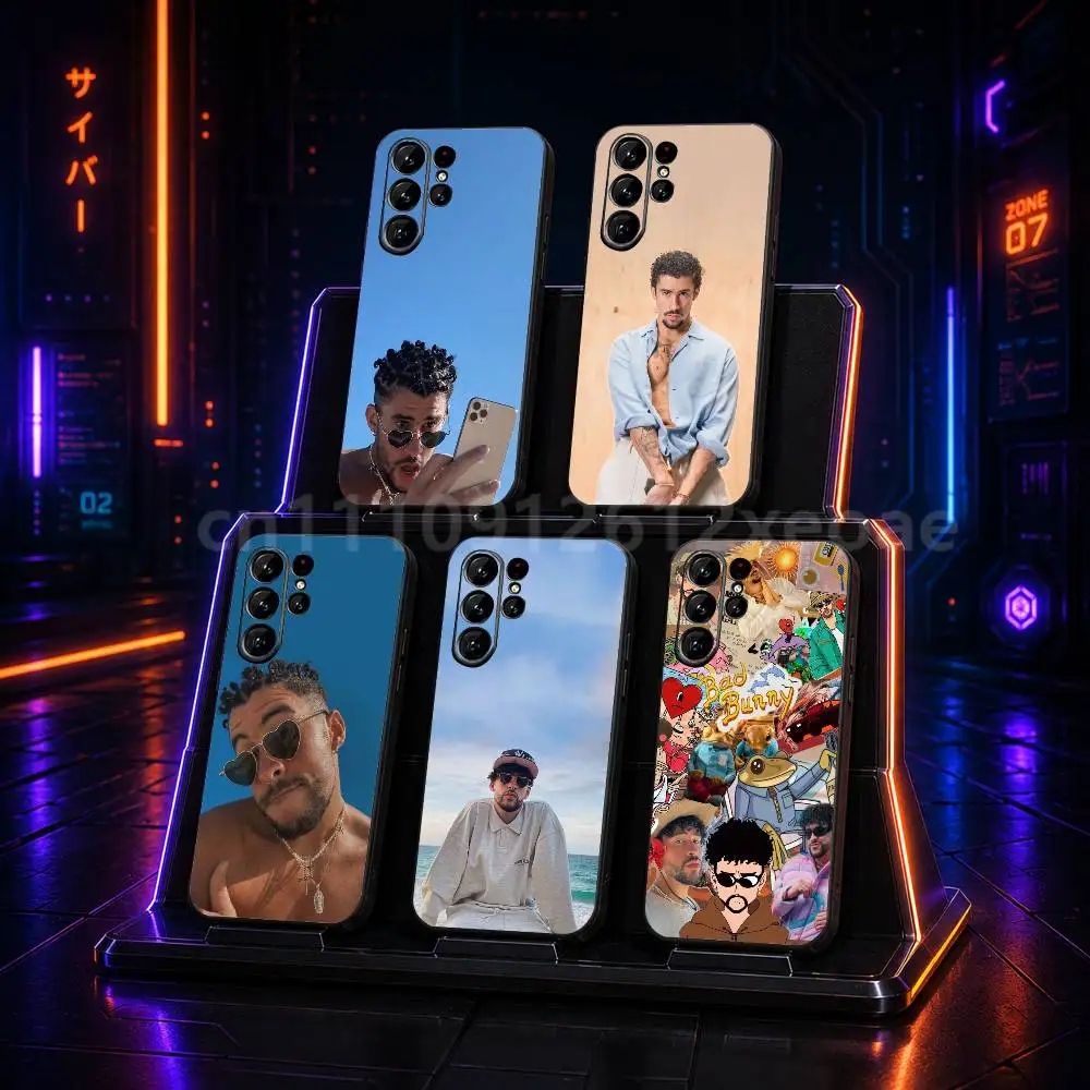B-Bad B-Bunny DtMF Singer Black TPU Shockproof Case For Samsung Galaxy S21 S23 S25 S20 S22 S24 S26 S30 Plus Ultra