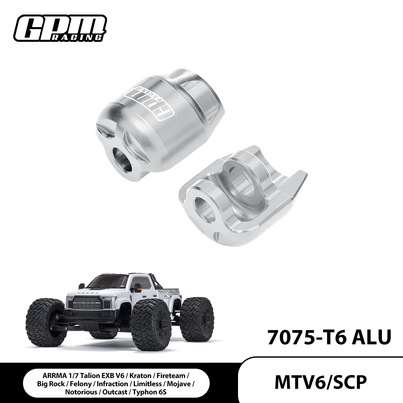 7075 Alloy Shock Cap Protector For ARRMA 1/7 Talion 6S EXB,1/8 Kraton.1/8 Notorious,1/7 Infraction,1/7 Mojave