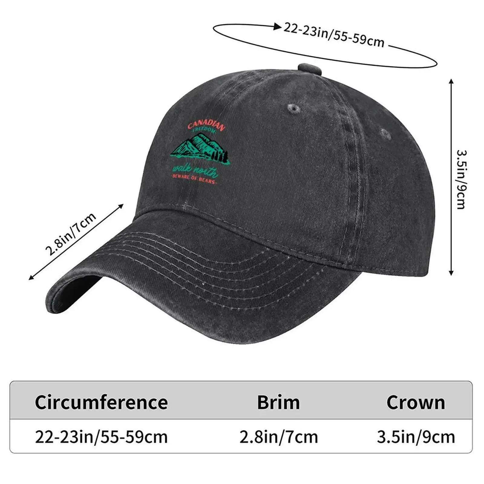 New Canadian Freedom True North Baseball Cap sun caps Mountaineering tea Hat Women's Beach Outlet Men's