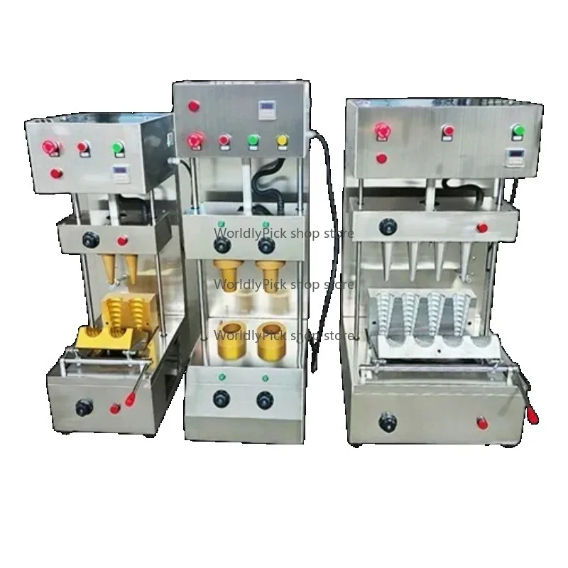 Buy Italy production rotary mold spiral bread maquina cup pizza cone machine set de conos making oven maker 110 220 V in conical