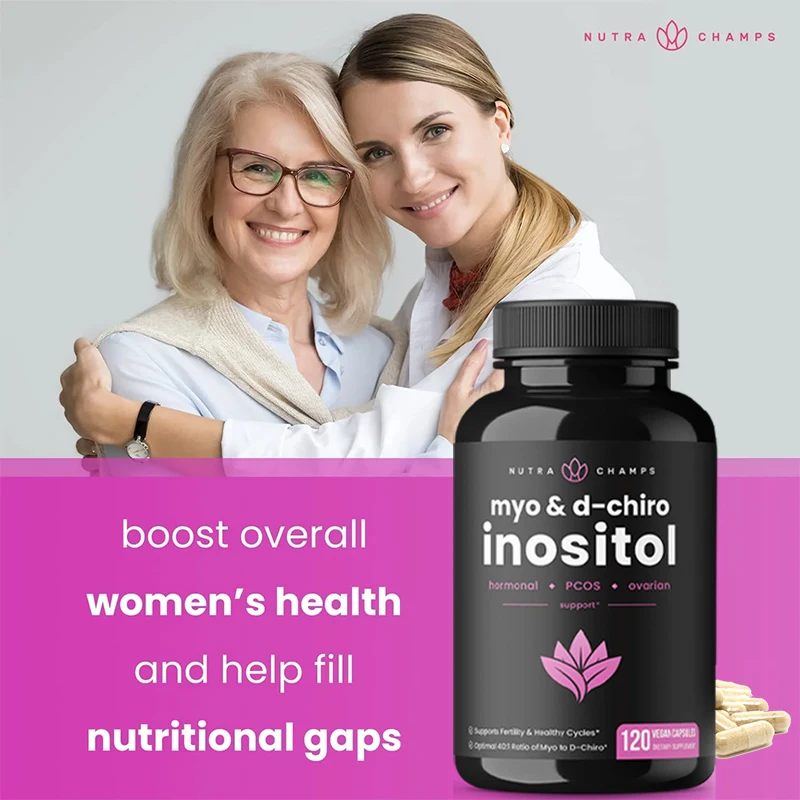 Inositol and D-Chiro-Inositol Supplement with Chasteberry and Folic Acid for Ovarian Support and PCOS