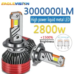 Lâmpada do farol do poder superior do EAGLEVISION-LED, luz do Canbus, 2800W, 8860, CSP, 12V, 24V, HB3, HB4, 9012, H1, H4, H7, H11, H13