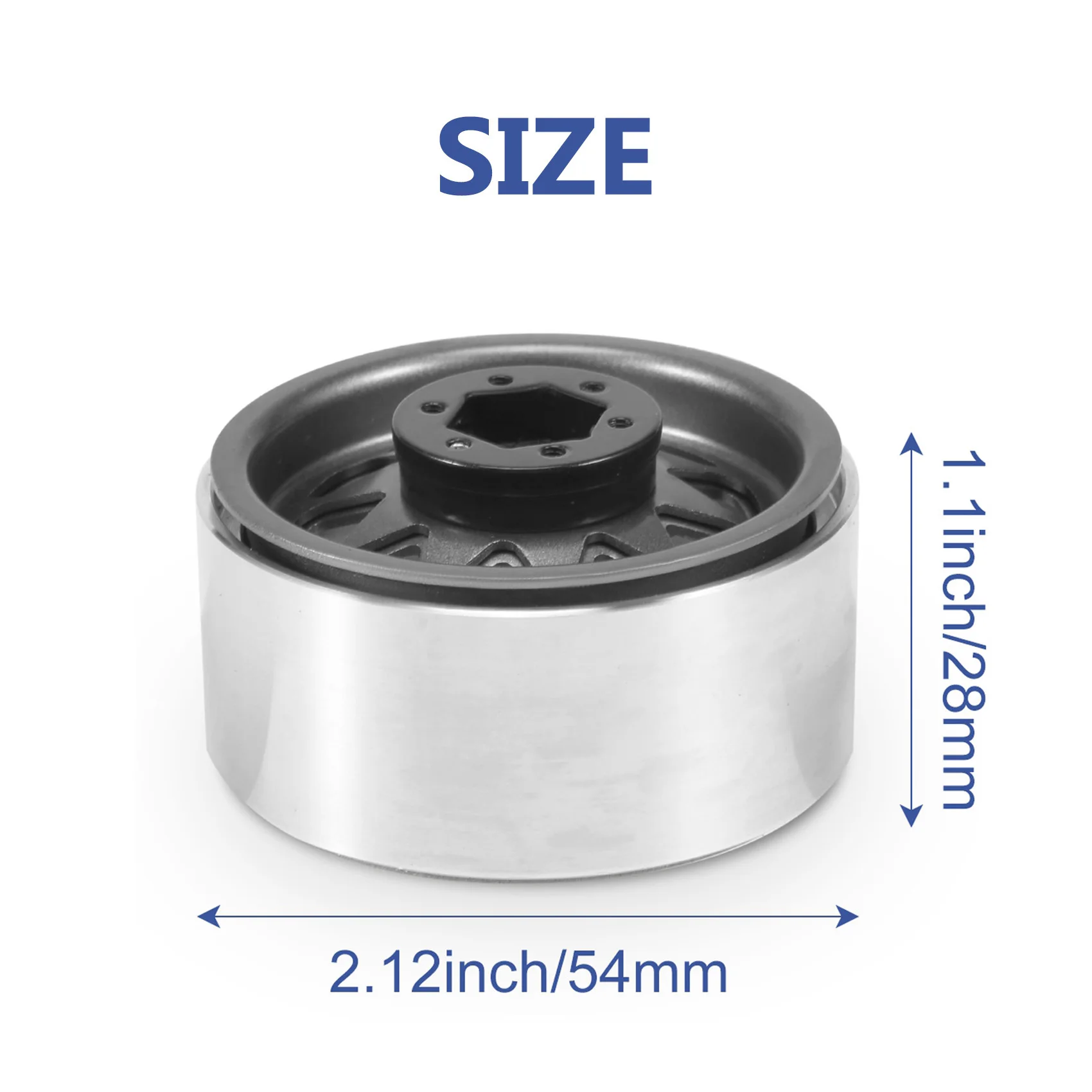 WOWFU-4PCS Diepe Schotel Wagon 1.9 Metalen Beadlock Wielnaaf Velg Voor 1/10 RC Crawler Axiale SCX10 90046 Traxxas TRX4 RC4WD D90