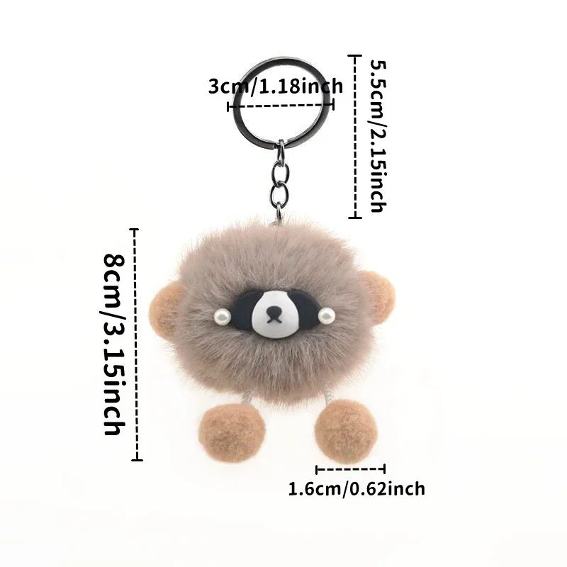1 шт., плюшевый брелок-подвеска в виде медведя