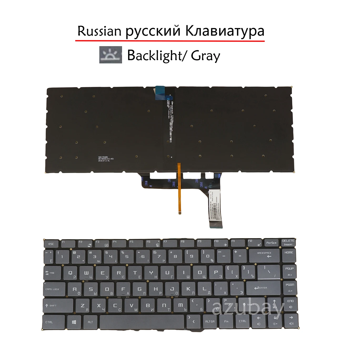 Teclado retroiluminado para MSI GF63 8RC 8RD, GF65 Thin 9SD 9SE, GF63 Thin 9SCXR 9SCX 9SCSR 9SC 9SCX 10SCXR 10SCX 10SCSR Ruso