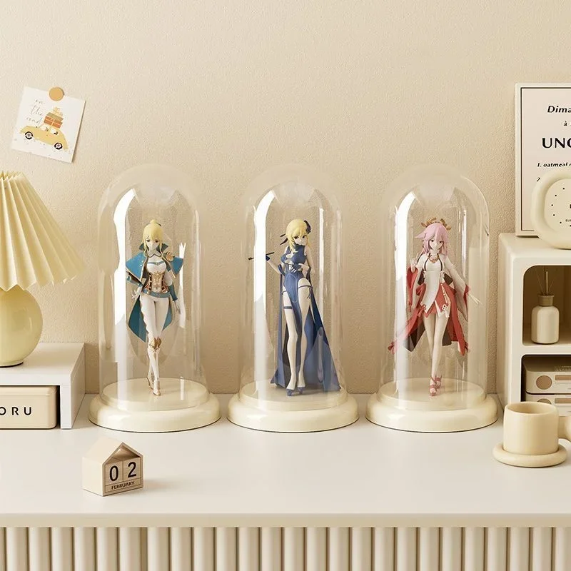 Dustproof Rotating Handmade Action Figures Organizer Acrylic Dolls Storage Box For POP-MART Master Dolls Display Box