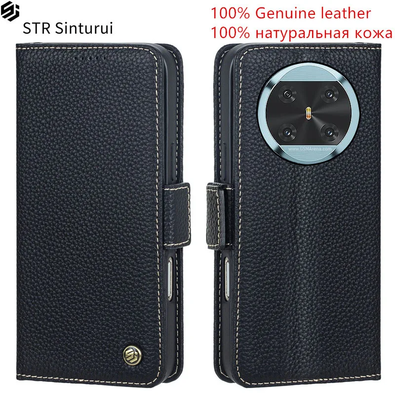 Чехол-кошелек из 100% натуральной кожи с текстурой личи и слотом для карт для Cubot X90 A10 A20 Hafury V1 P80, откидной, с защитой от падений