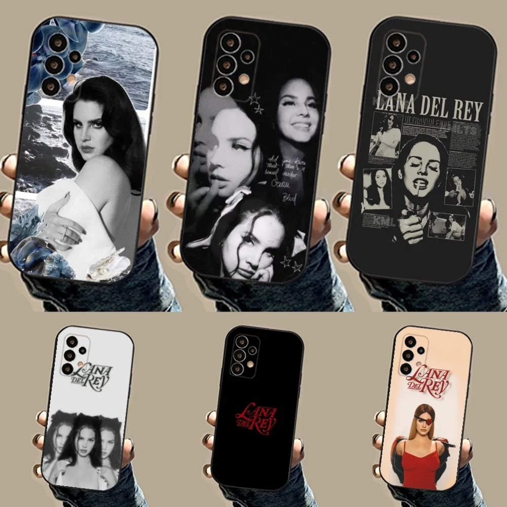 Singer L-Lana D-Del R-Rey Phone Case For Samsung S24,23,23,22,30,21,10,9,Note20 Ultra,Lite,Ultra,5G,Plus,FE,Black Soft Case