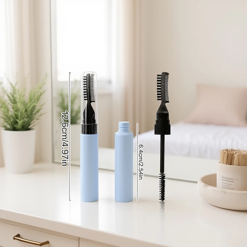 หลอดมาสคาร่าเปล่าแบบหัวแปรงคู่ 10 มล. สำหรับเติมเจลเขียนคิ้ว ขวดเจลต่อขนตา บรรจุภัณฑ์เครื่องสำอาง