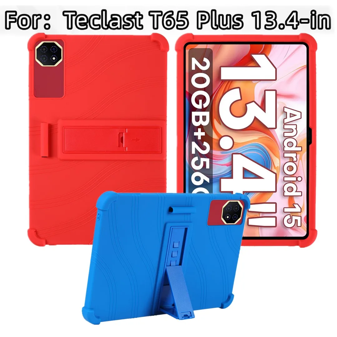 

Shockproof Silicone Cover for Teclast T65 Plus Max pad13.4 inch 2025 New Release with Stand Multi Color Tablet Protective Case