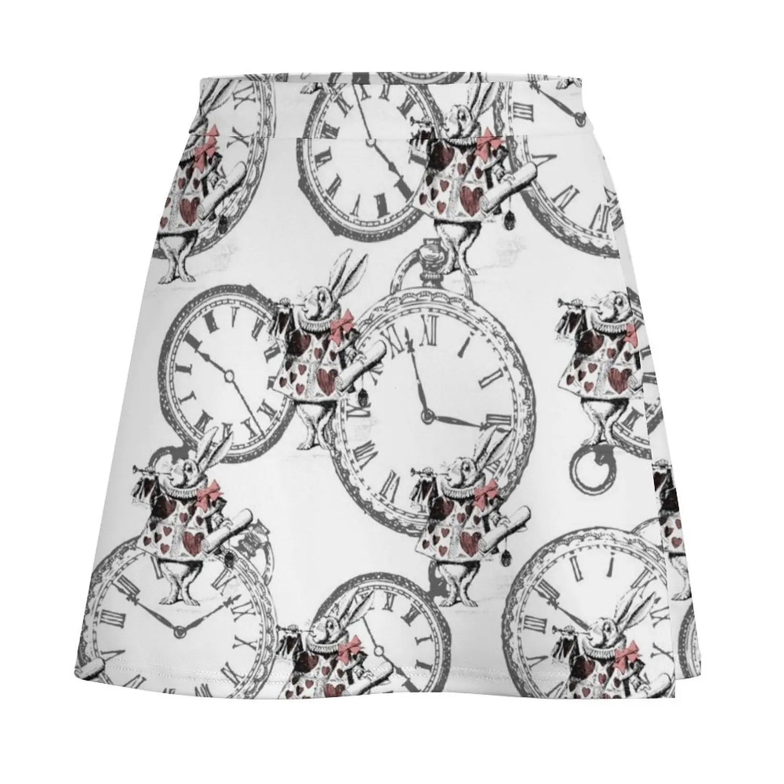 Running late - white rabbit Mini Skirt women's skirt 2025 trend luxury clothes women Mini Skirt