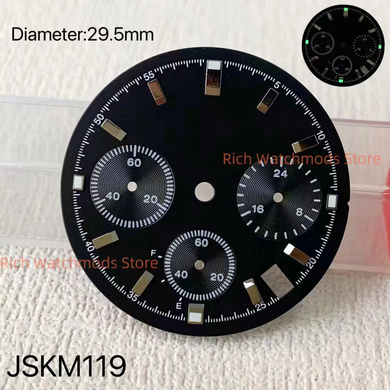 29.5mm VK63 Panda Sterile CustomS Dial Watch Accessories Custom Watch  NO logo