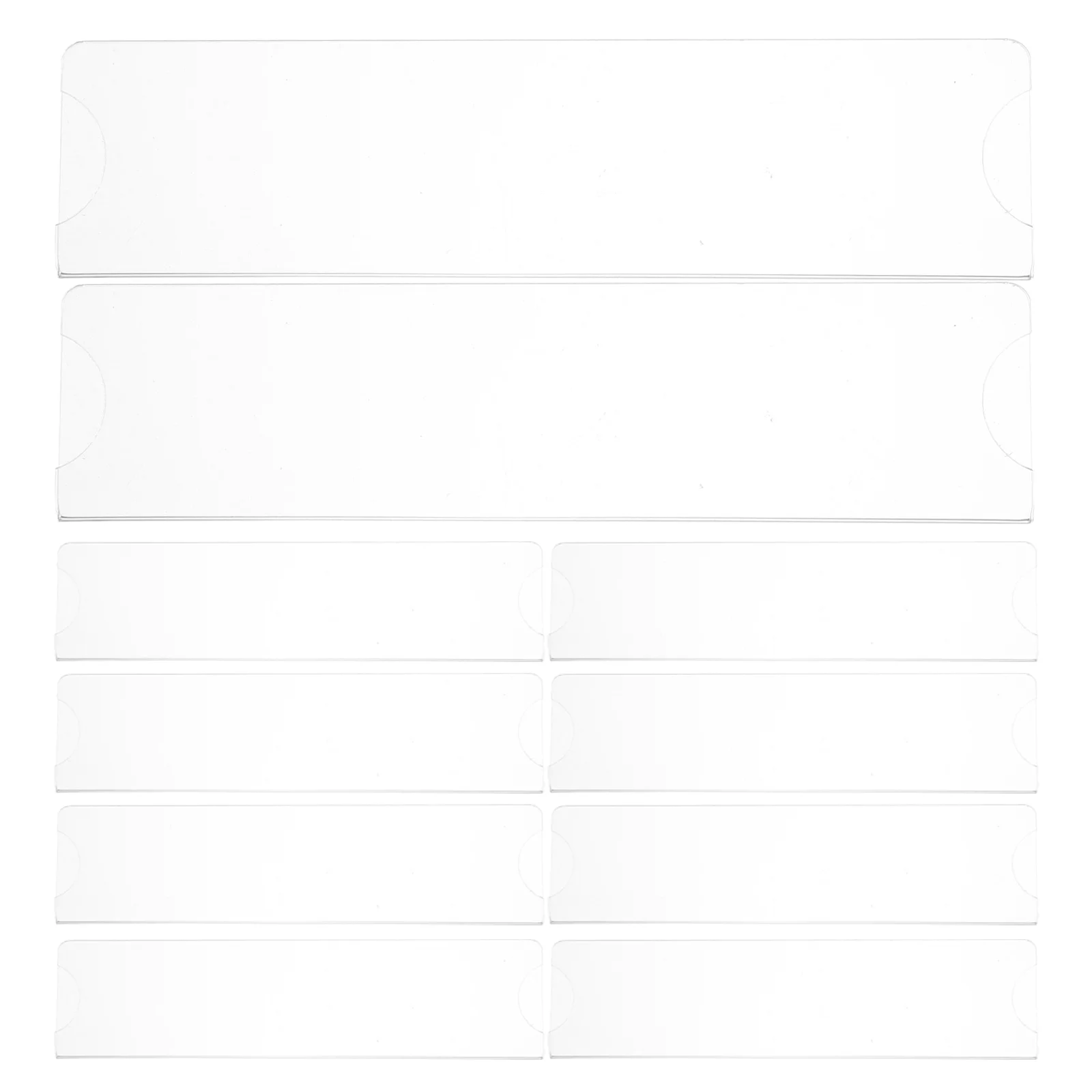 

10pcs Acrylic Nameplate Holder Clear Sign Frame Wall Door Plate Display Stand Self-Adhesive Easy Install Durable Sturdy Office