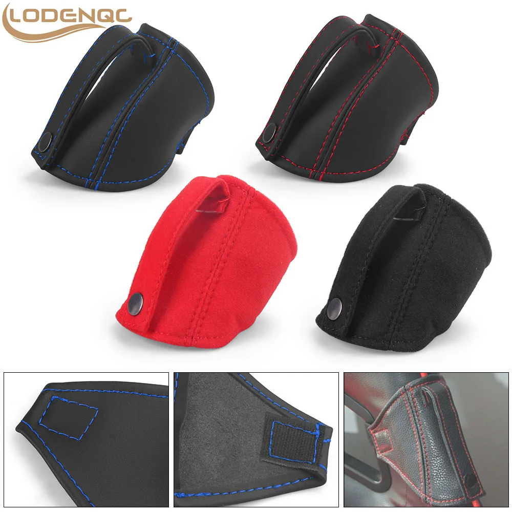 레이싱 범용 버킷 안전 벨트 홀더 보호대 PU 가죽 안전 벨트 가이드