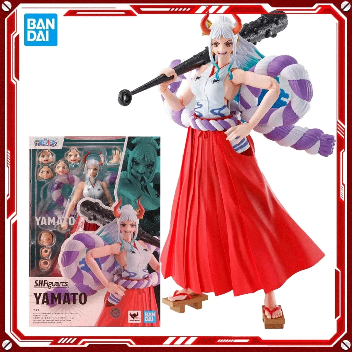 

Bandai Genuine One Piece Anime Model Kits Yamato Toys SHF Action Figure Assembly Model Gift for Kids School Christmas Present