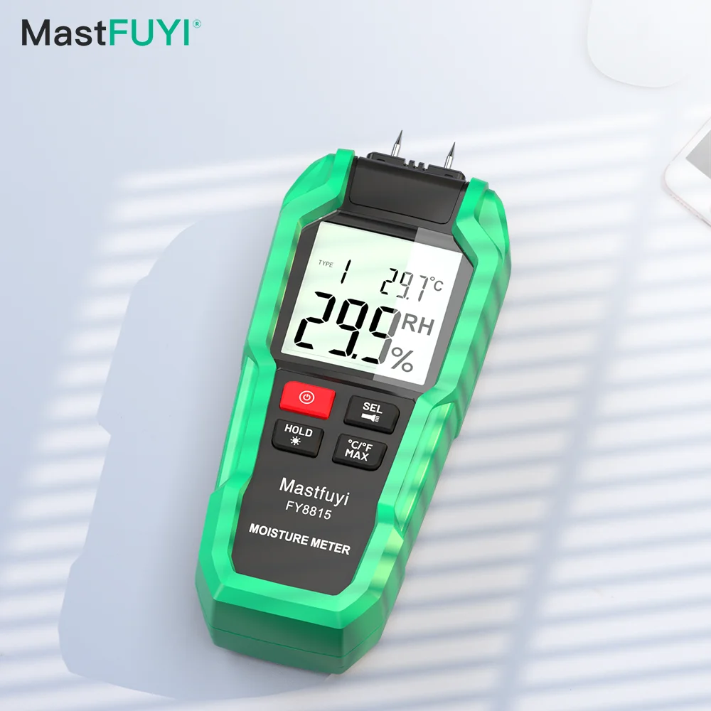 Digital Wood Moisture Meter Multifunction LCD Lumber Damp Meter Detector Tester Timber Hygrometer Building Materials