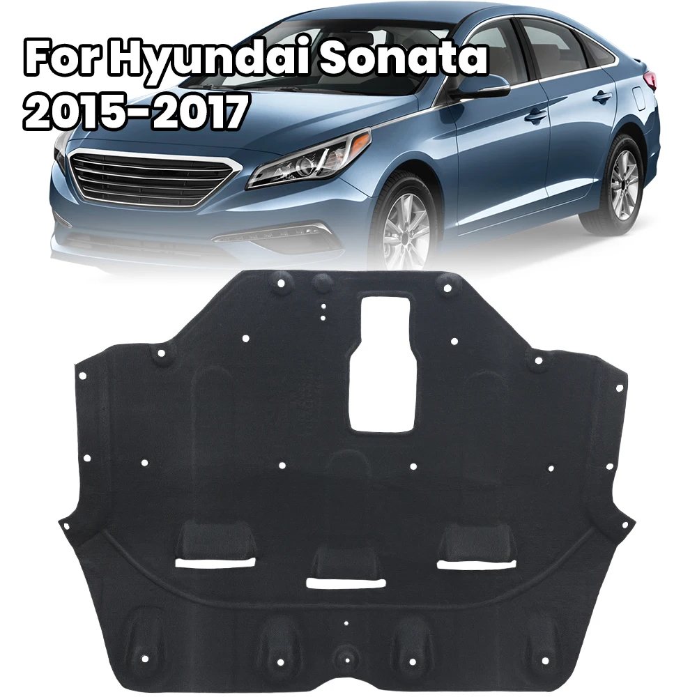 

Black Front Engine Splash Shields Under Cover For Hyundai Sonata 9th 2015-2017 HY1228188 Board Splash Shield Mud Fender Cover
