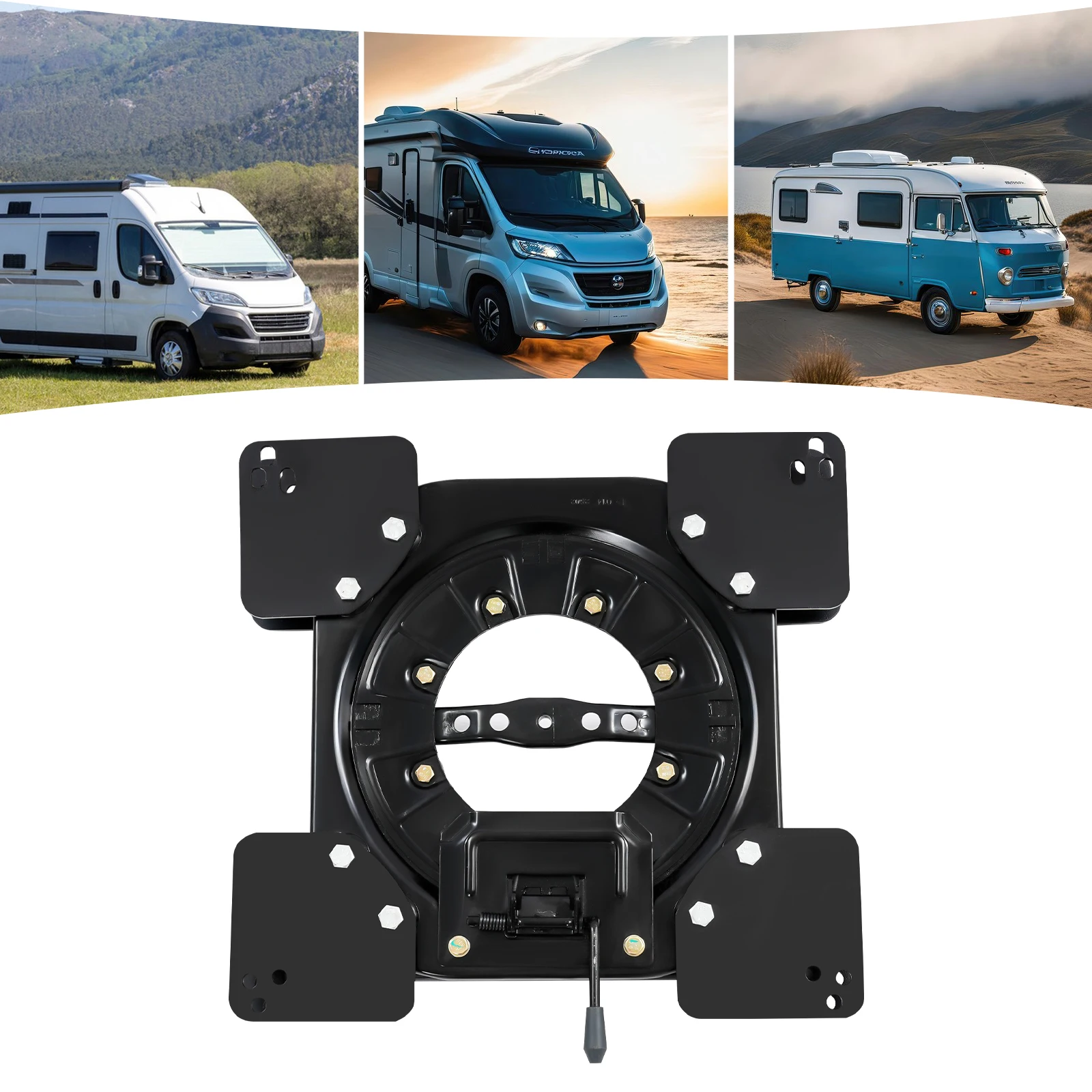 

Поворотное основание сиденья Bymaocar для VW T5 T6, поворотное основание сиденья, 360° ° Поворотная опорная пластина сиденья