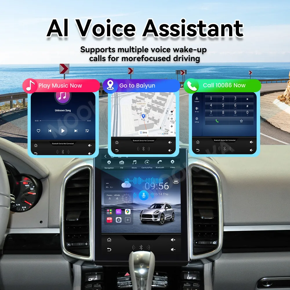 Android 15 Radio For Porsche Cayenne 2010~2017 GPS Multimedia Player Intelligent Navigation Car Stereo Receiver player Head Unit