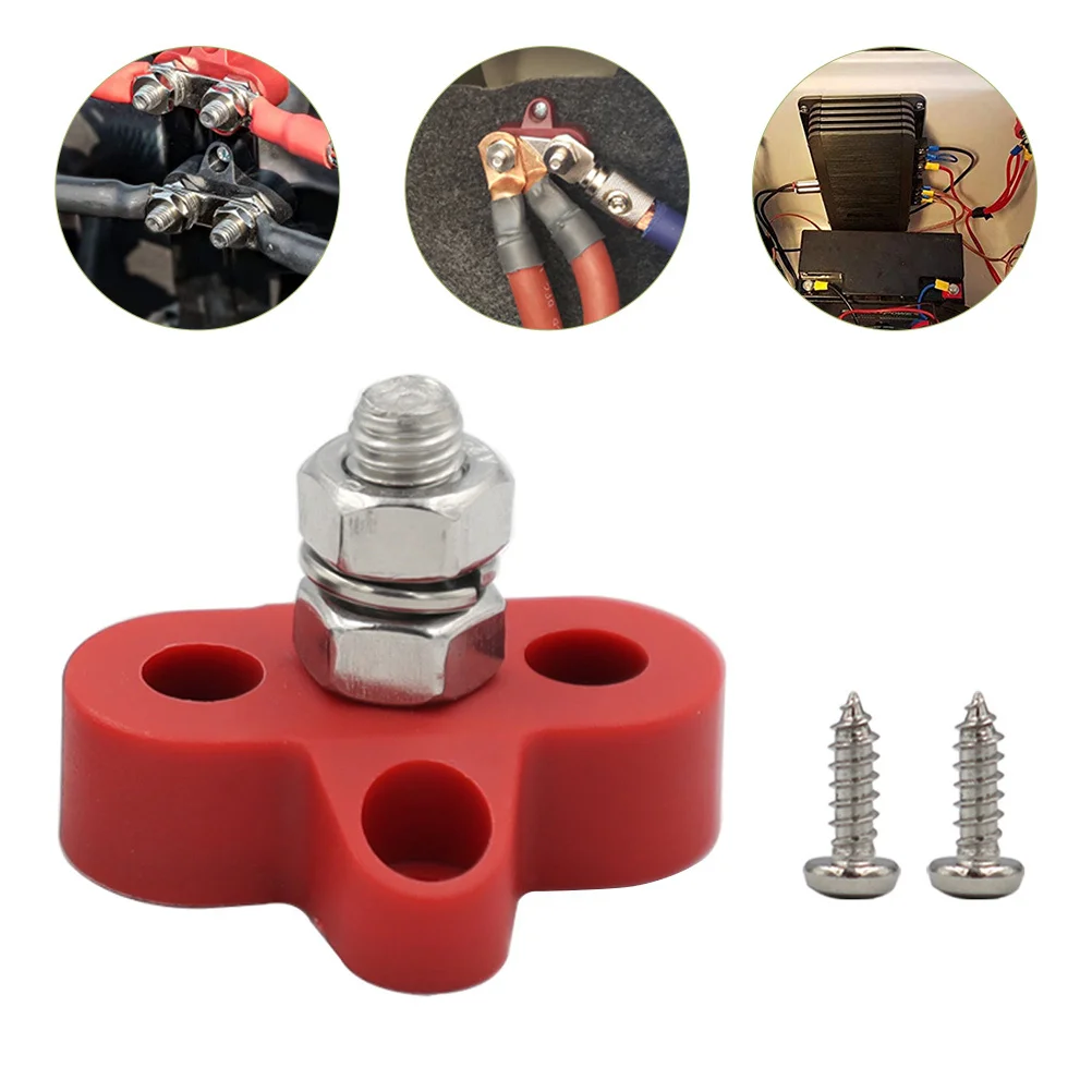 

Клеммная колодка 48 В для грузовика, автобуса, лодки, стекловолокно, нейлон, шпильки M8, шины распределения, автомобильная клеммная колодка