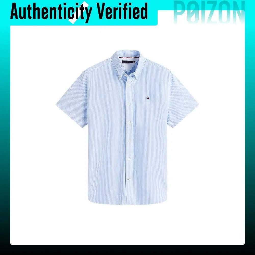 Tommy Hilfiger Shirt Men's Blue White Stripes 78J8438-400
