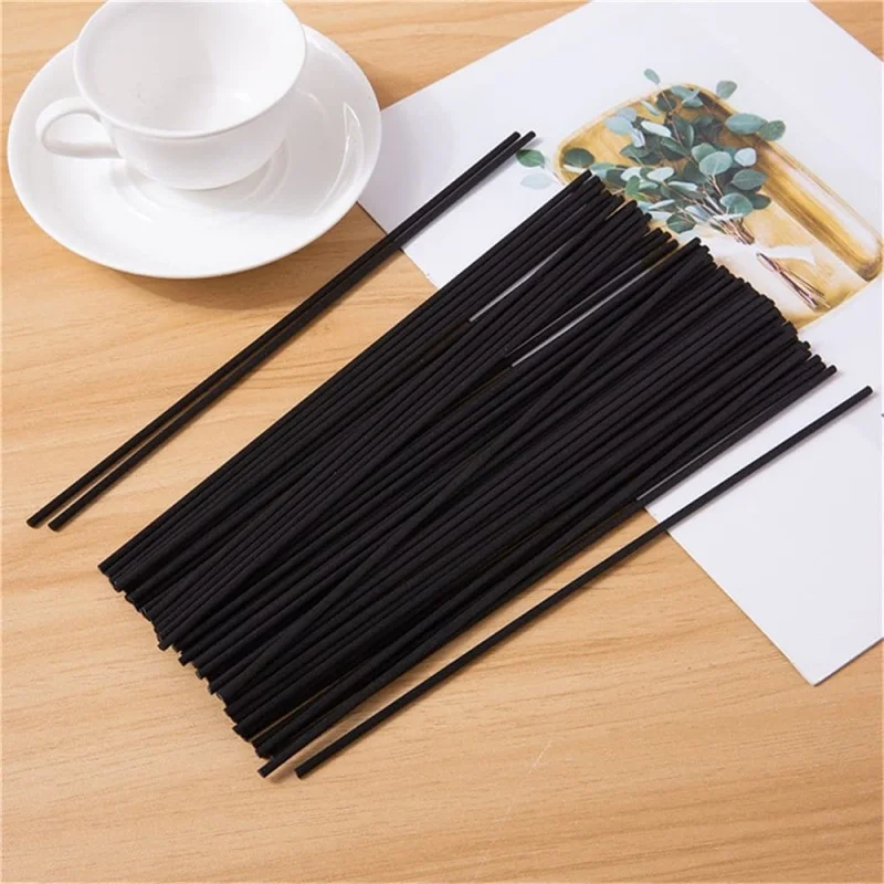 50pcs Black White Diffuser Sticks 3mm 20cm Long  Aromatherapy Diffuser Sticks for Essential Oils Absorption And Dispersion view 2