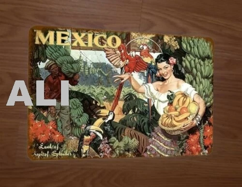 Mexico Land of Tropical Splendor 8x12 Metal Wall Sign 66 sign
