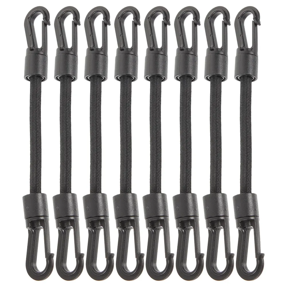 

8pcs Elastic Rope Hooks Durable Bungee Cords for Kayak Boat Dock Accessories Lightweight Heavy Duty Outdoor Camping Gear