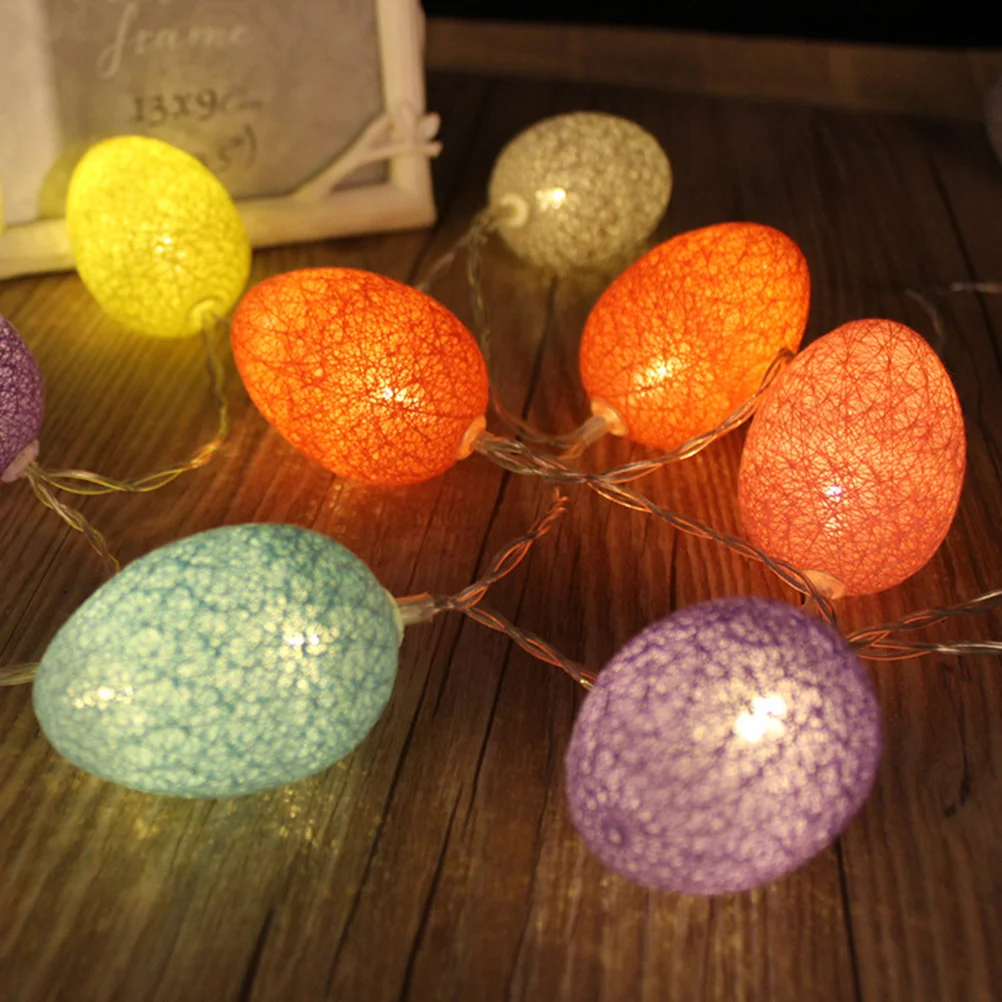 

Colorful Egg Easter Lights 59ft 10 Leds -Operated Decorative String for Party Wedding Home Patio Camping
