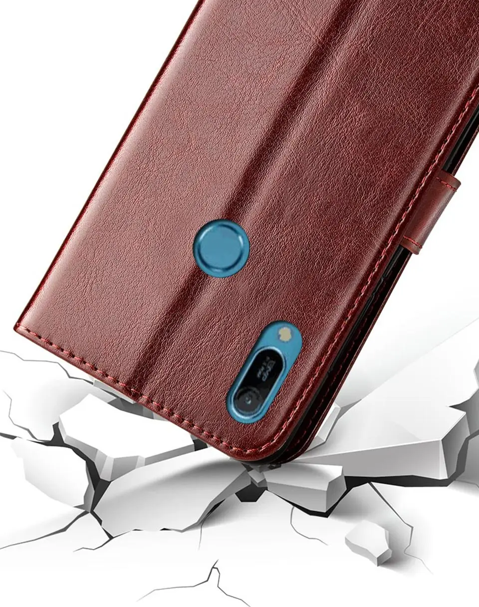 Flip Leather Phone Case for Huawei Y6 2019 Case Y6 Prime 2019 Cover Wallet for Y6 2019 Mrd-Lx1 Mrd-Lx1F Y 6 Pro Y6Prime