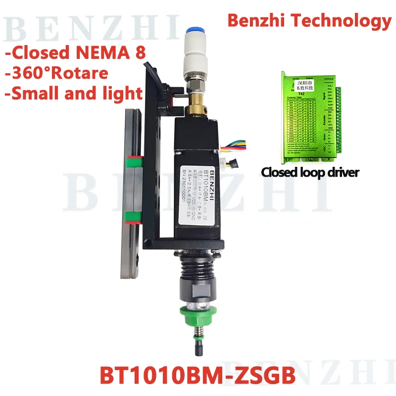 BT1010BM SMT HEAD Closed Nema8 hollow shaft stepper for pick place head SMT DIY mountor 5mm special connector nozzle