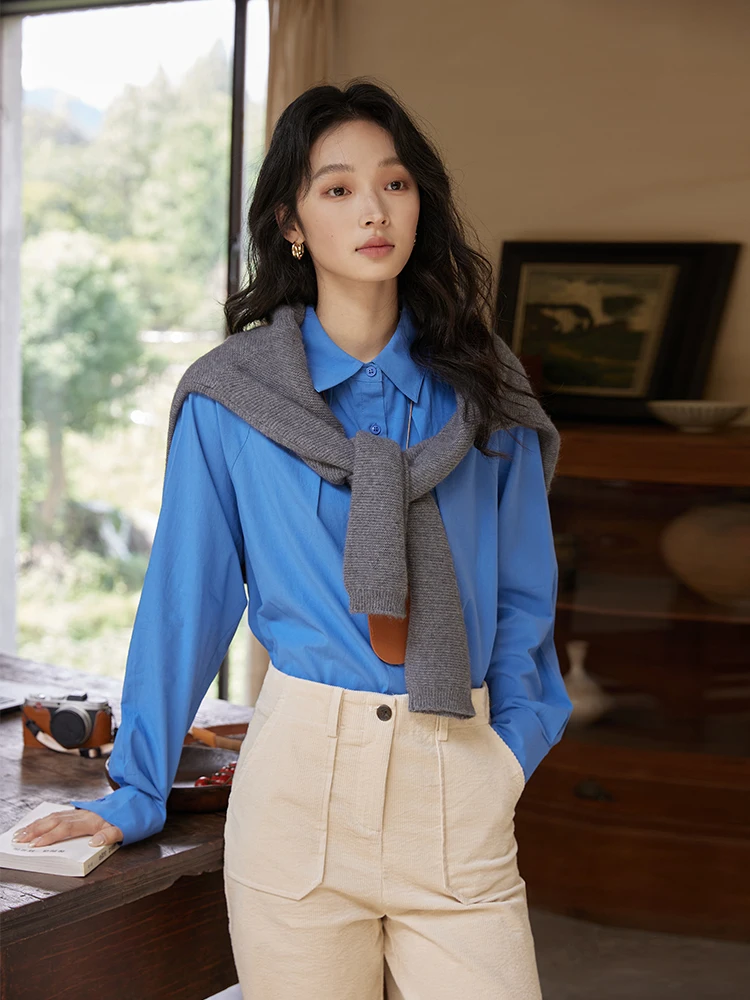 

Французский Sle, свободный крой, длинный све, женский, из смеси хлопка и полиэстера, дышащий, приятный для кожи, осеннее новое поступление