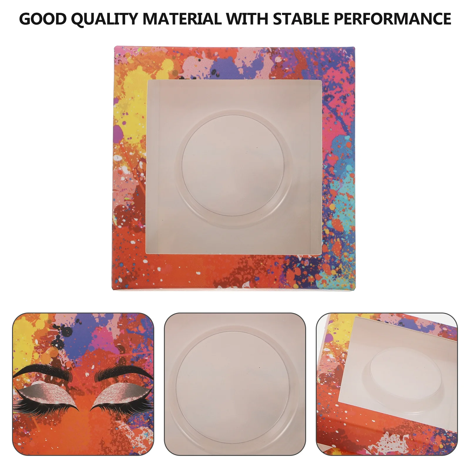 

20 set Colorful Paper Packaging Box Hardboard Lash Boxes For False Eyelashes Storage Empty Eyelash Organizers Fashion Lash Cases