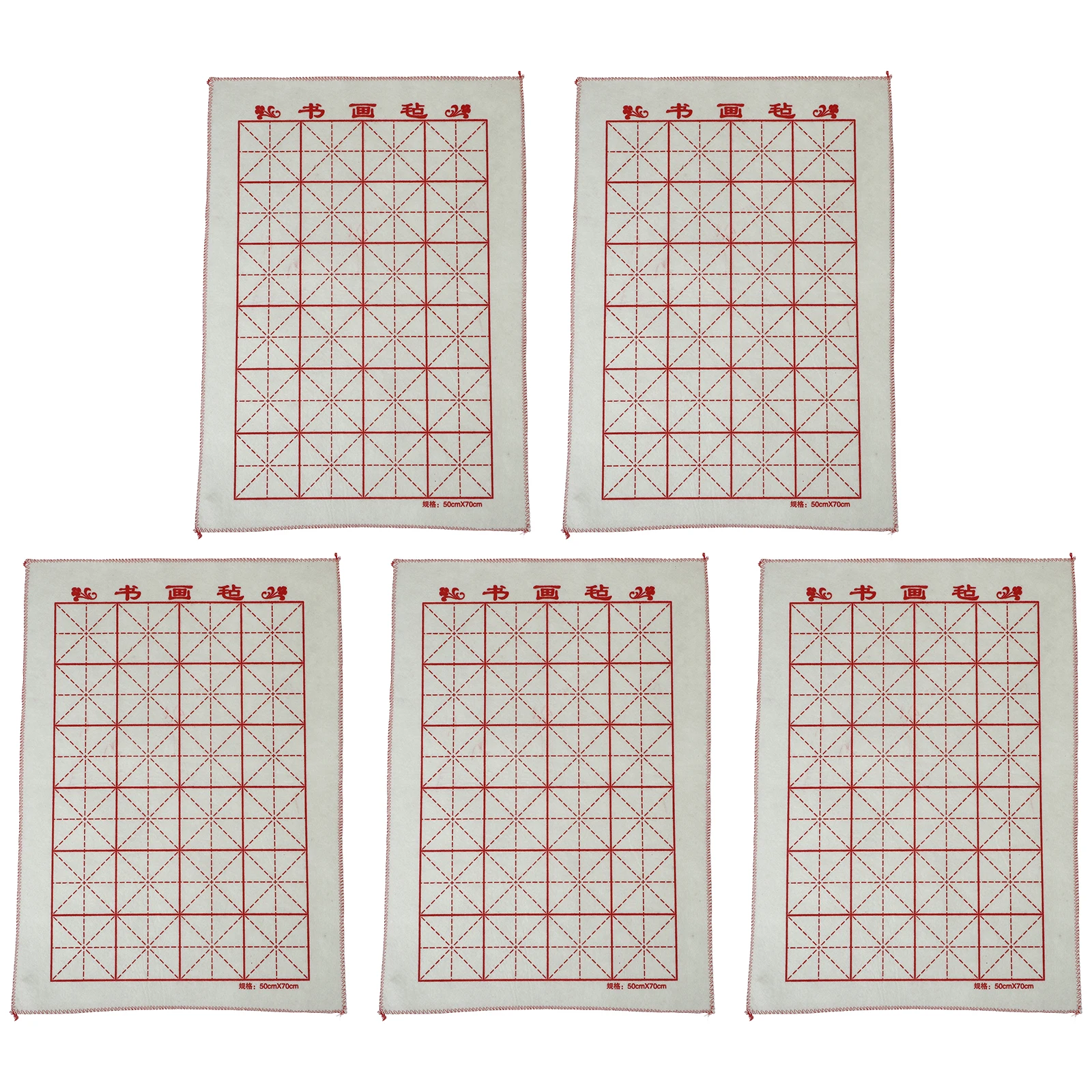 

5Pcs Calligraphy Felt Mats Chinese Painting Felt Cushions Smooth Writing Surface Suitable for Calligraphy Painting Practice