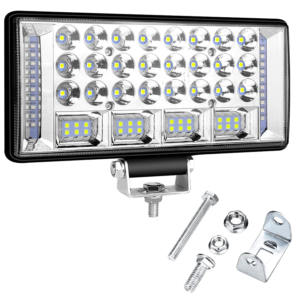 4-7 cali 7200 lm 12V 24V 54-204W LED Światło samochodowe Offroad Spot Flood LED Światło robocze do ciężarówki Samochód Łódź Ciągnik 4x4 Atv