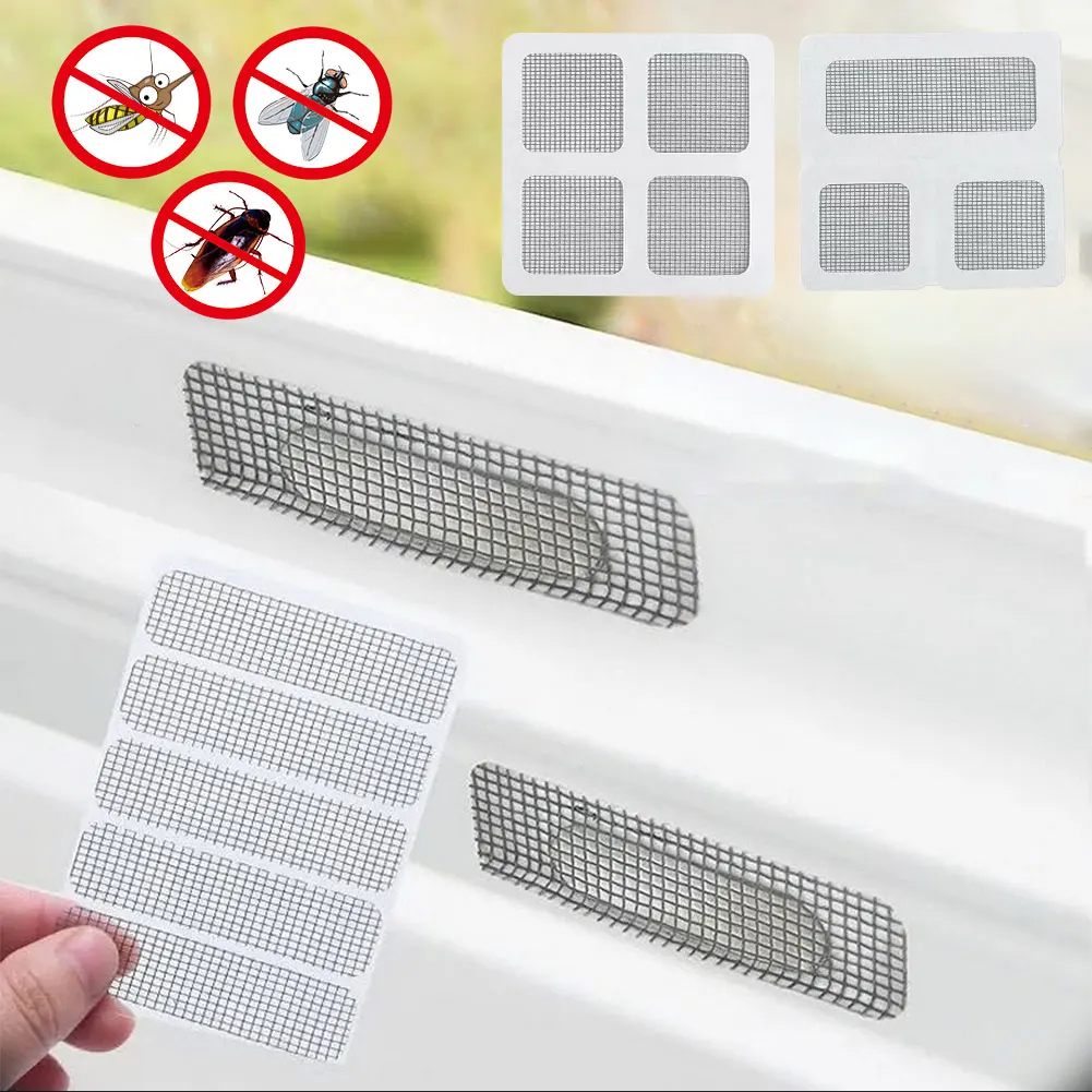 6/10/25/50pcs Adhesive Fix Net Window Home Anti Mosquito Fly Bug Insect Repair Screen Wall Patch Stickers Mesh Window Screen