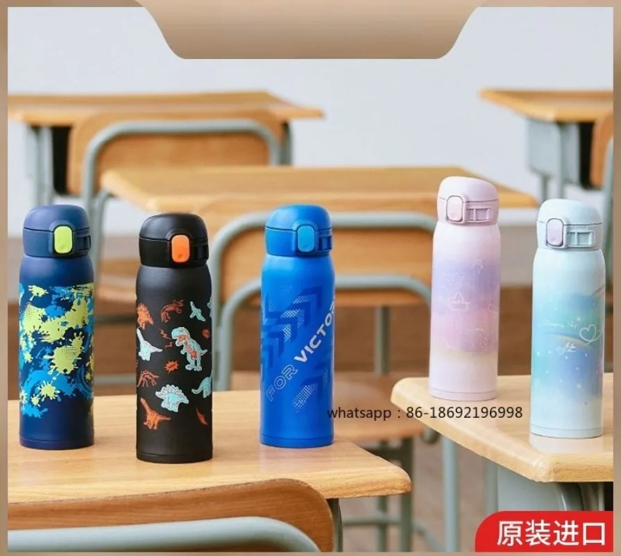 Imported Thermos Cup Boys and Girls Students Water Cup Cute Cartoon Stainless Steel Cup WH/WM48